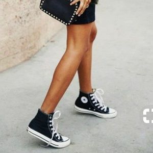 Black All Star high top chucks